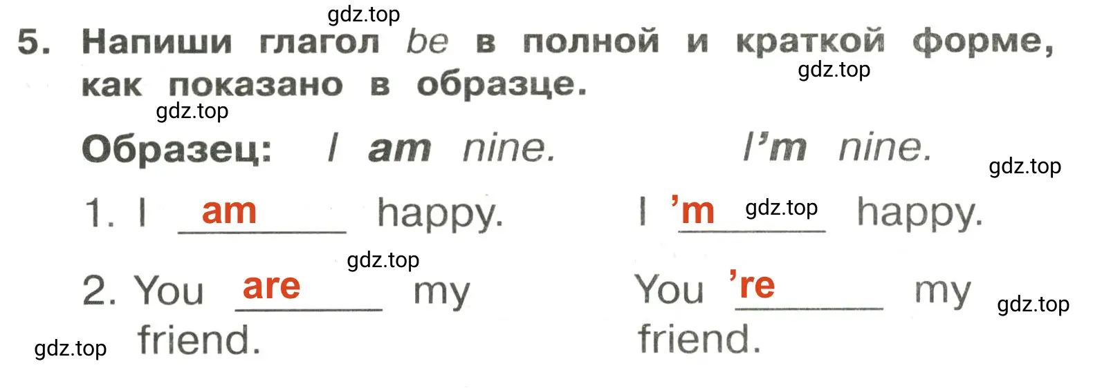 Решение 2. номер 5 (страница 23) гдз по английскому языку 3 класс Быкова, Поспелова, сборник упражнений