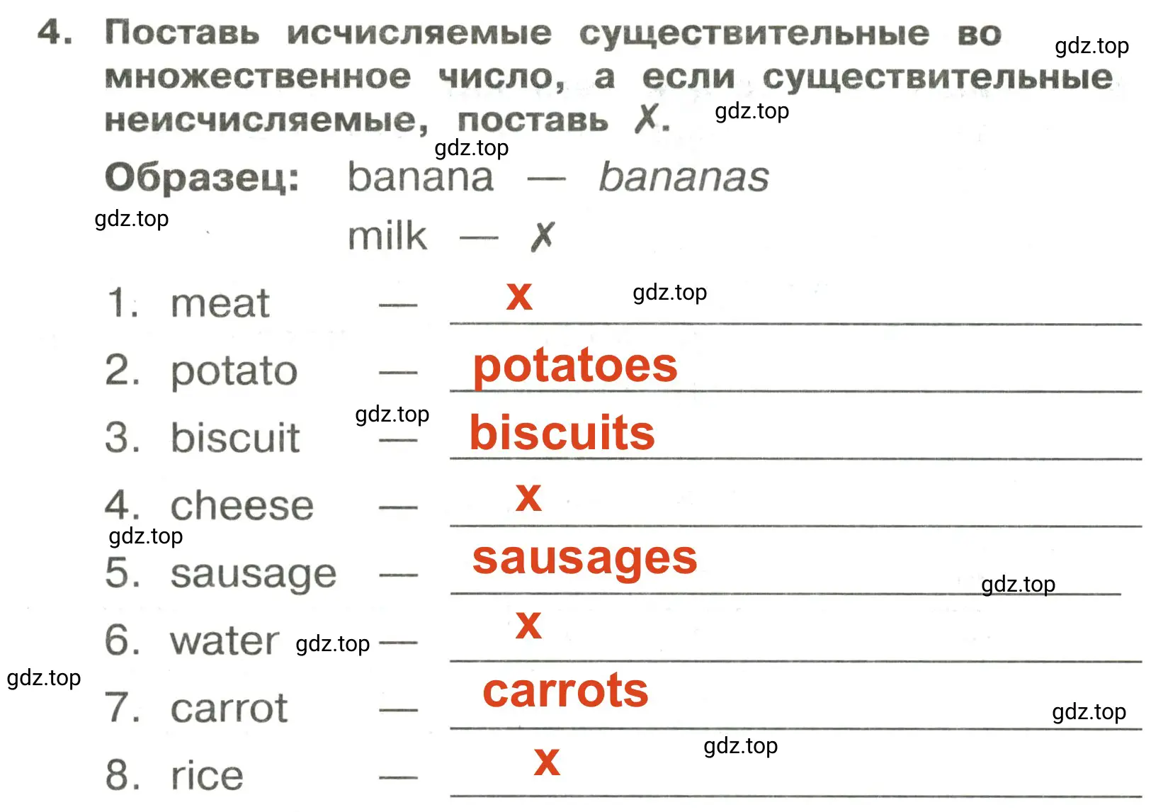 Решение 2. номер 4 (страница 48) гдз по английскому языку 3 класс Быкова, Поспелова, сборник упражнений