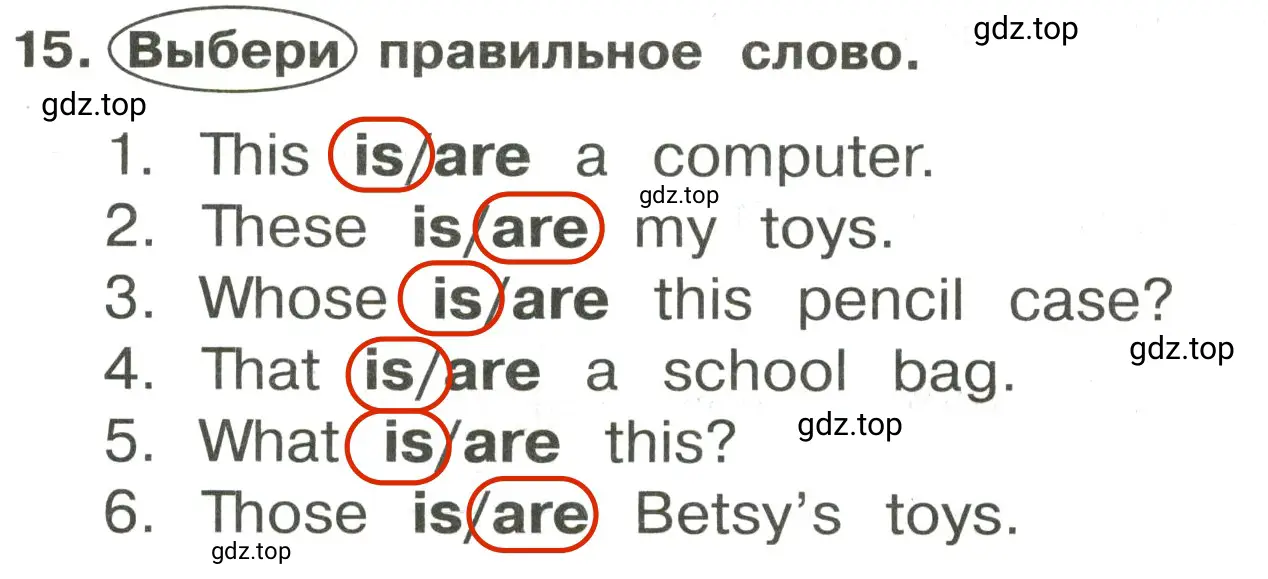 Решение 2. номер 15 (страница 70) гдз по английскому языку 3 класс Быкова, Поспелова, сборник упражнений