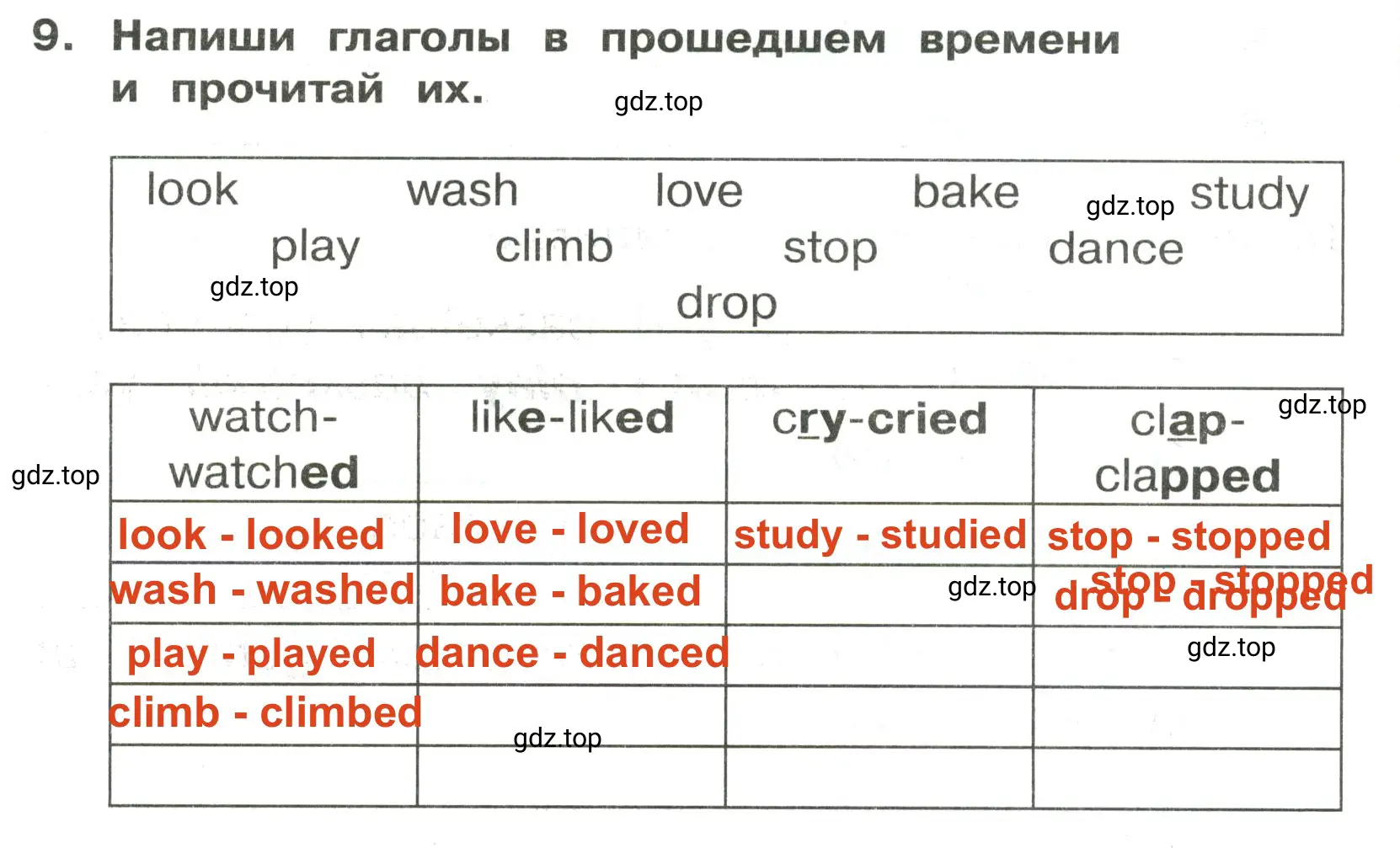 Решение 2. номер 9 (страница 66) гдз по английскому языку 3 класс Быкова, Поспелова, сборник упражнений