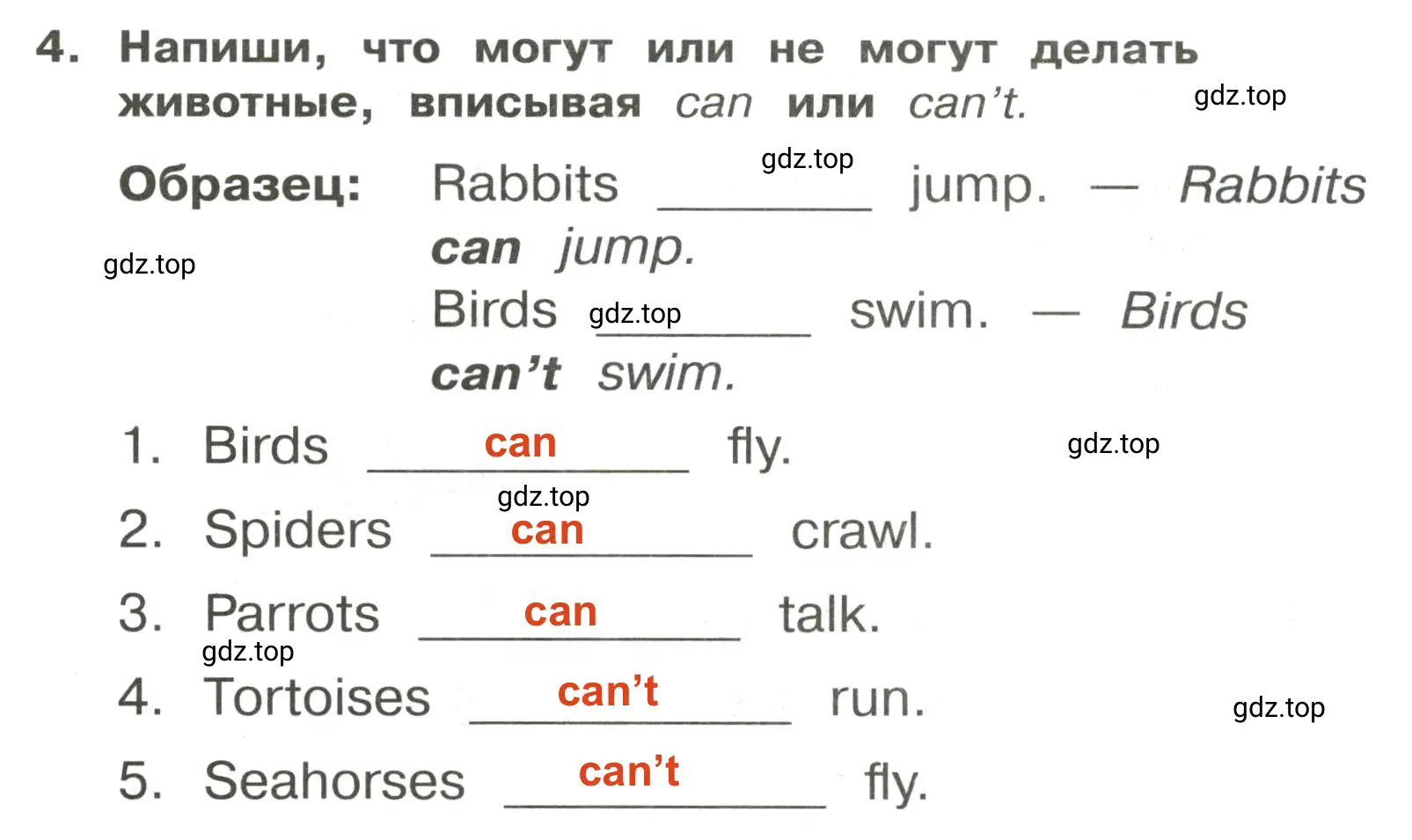 Решение 2. номер 4 (страница 78) гдз по английскому языку 3 класс Быкова, Поспелова, сборник упражнений