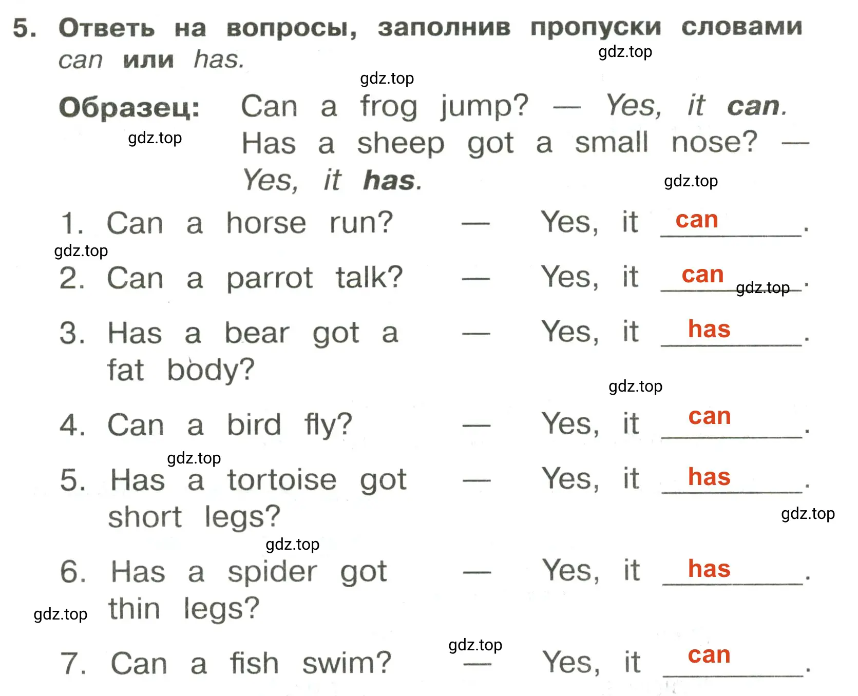 Решение 2. номер 5 (страница 79) гдз по английскому языку 3 класс Быкова, Поспелова, сборник упражнений