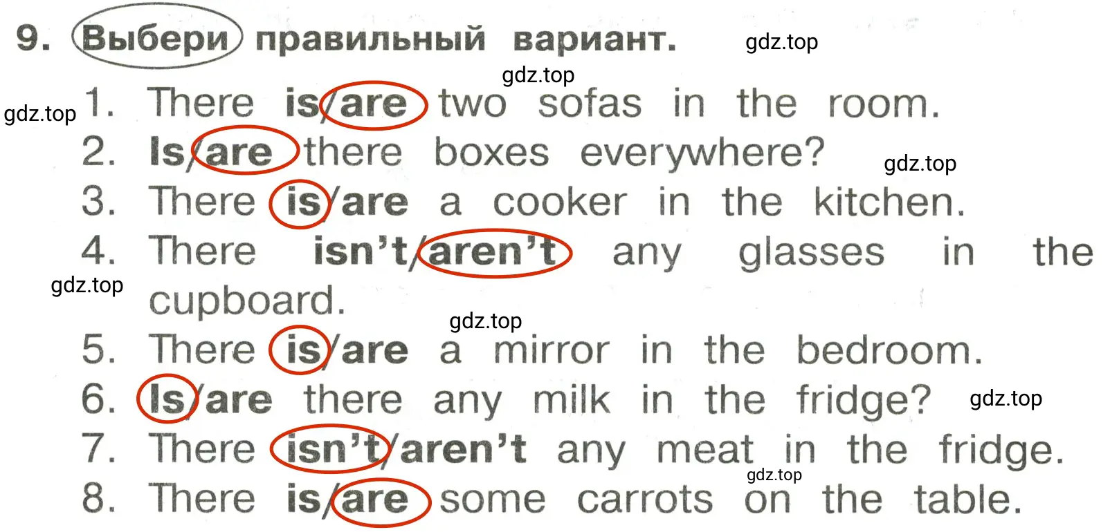 Решение 2. номер 9 (страница 98) гдз по английскому языку 3 класс Быкова, Поспелова, сборник упражнений