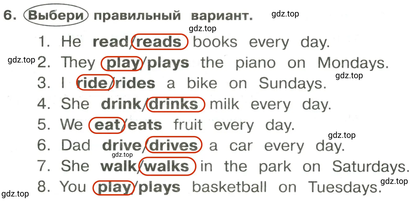 Решение 2. номер 6 (страница 128) гдз по английскому языку 3 класс Быкова, Поспелова, сборник упражнений