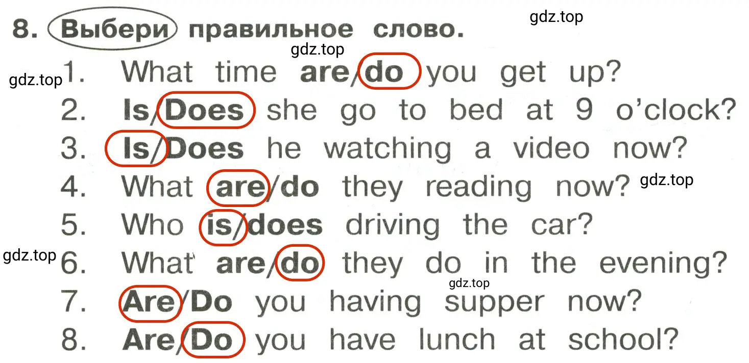 Решение 2. номер 8 (страница 140) гдз по английскому языку 3 класс Быкова, Поспелова, сборник упражнений