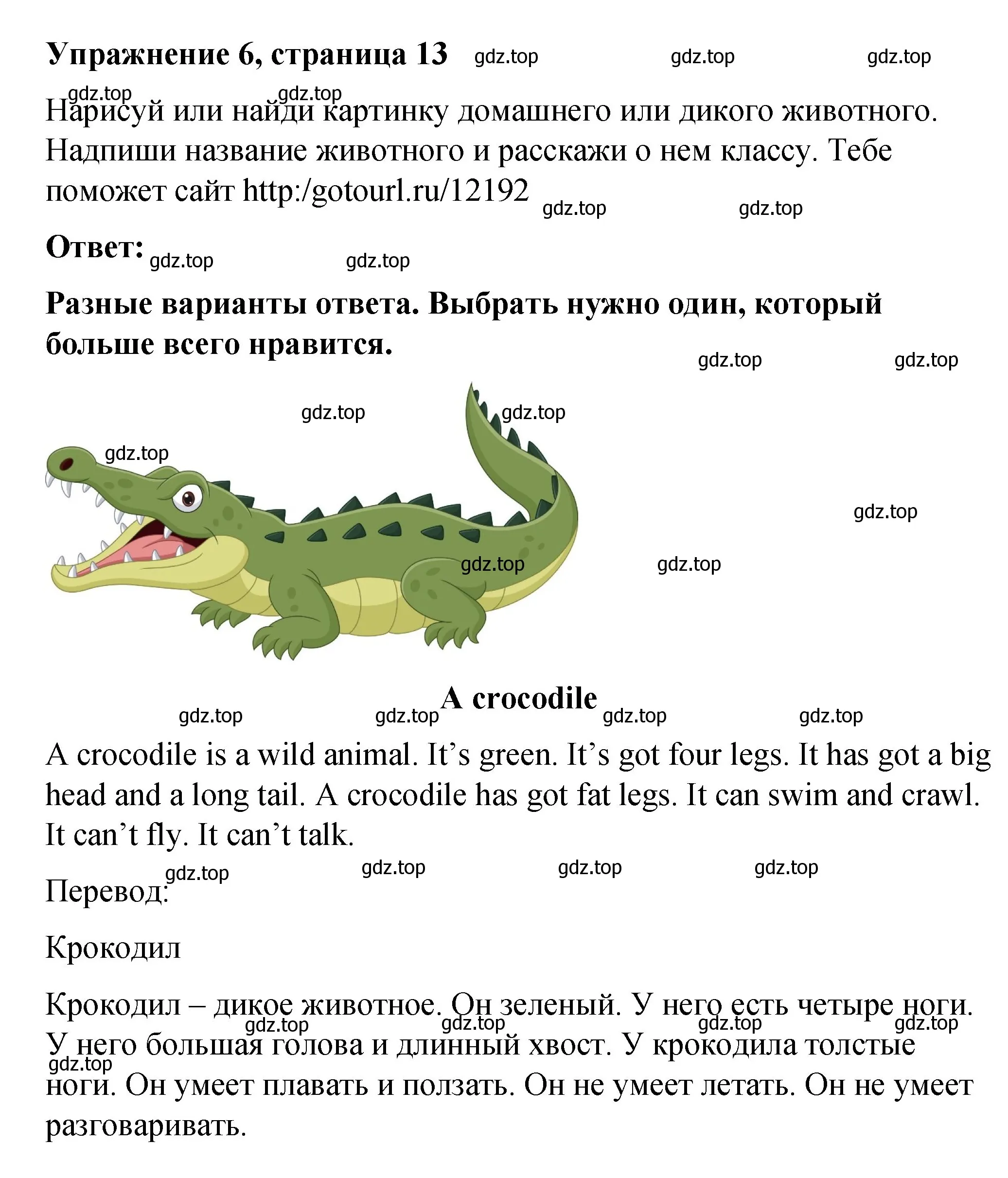 Решение номер 6 (страница 13) гдз по английскому языку 3 класс Быкова, Дули, учебник 2 часть