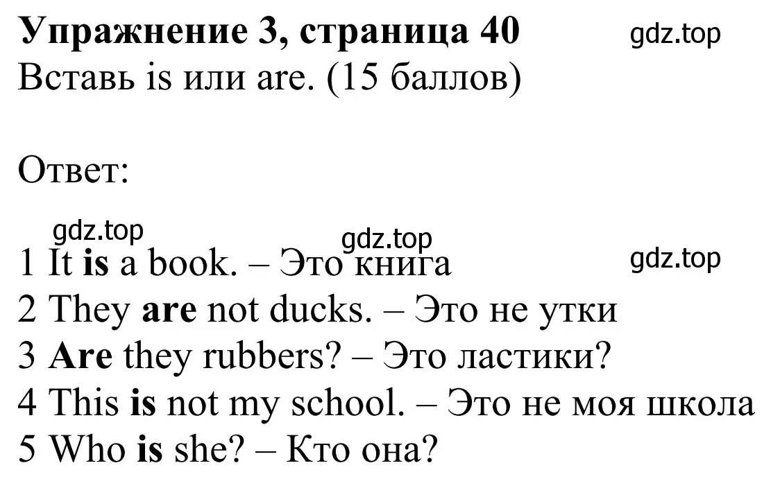 Решение 2. номер 3 (страница 40) гдз по английскому языку 3 класс Быкова, Дули, учебник 1 часть