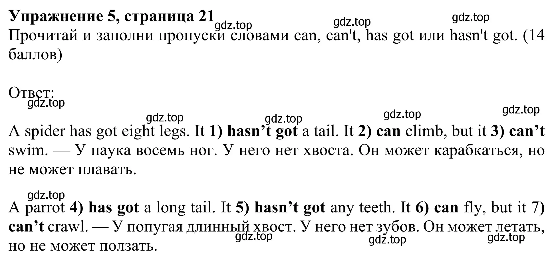 Решение 2. номер 5 (страница 21) гдз по английскому языку 3 класс Быкова, Дули, учебник 2 часть