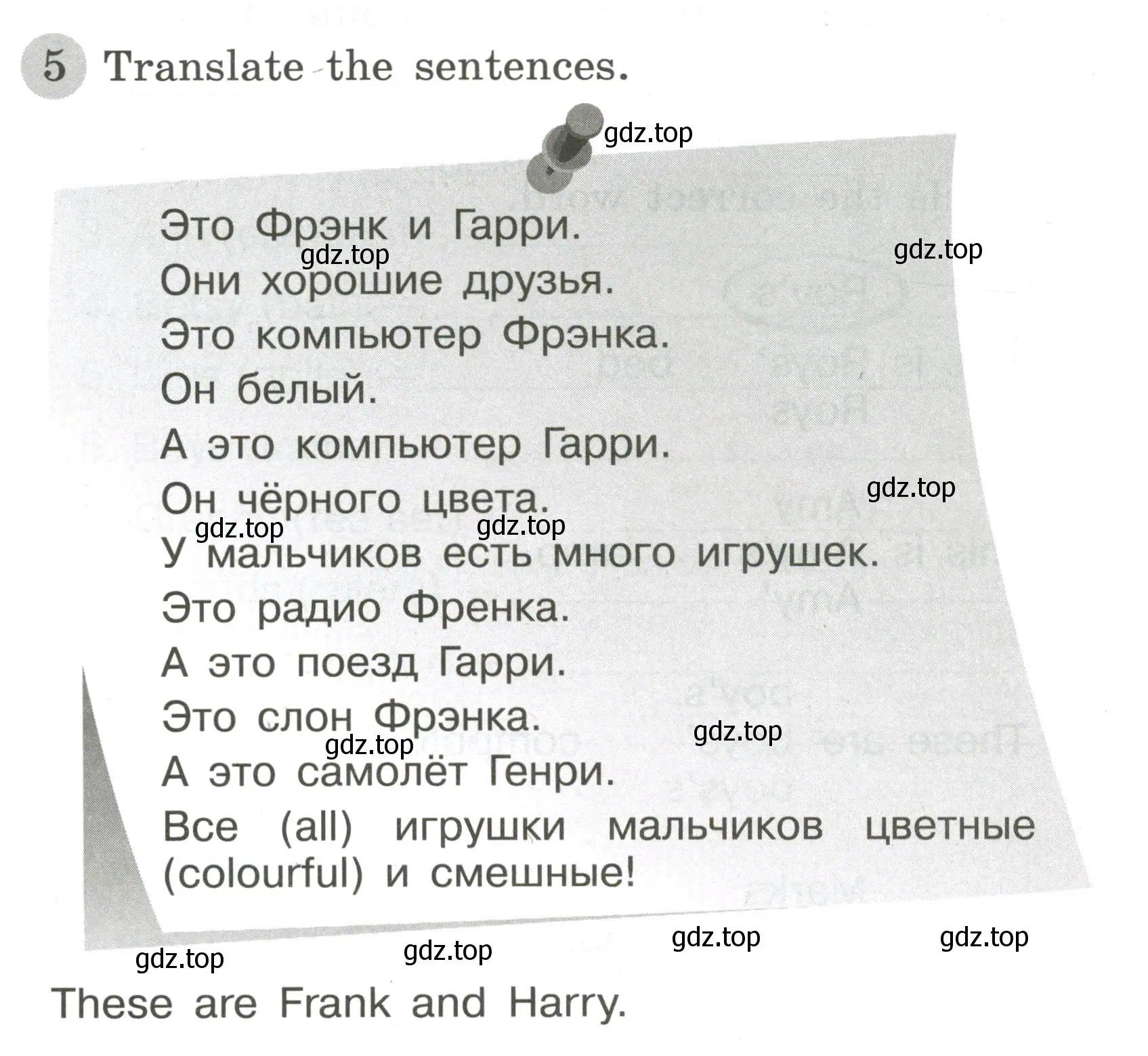 Условие номер 5 (страница 40) гдз по английскому языку 3 класс Юшина, грамматический тренажёр