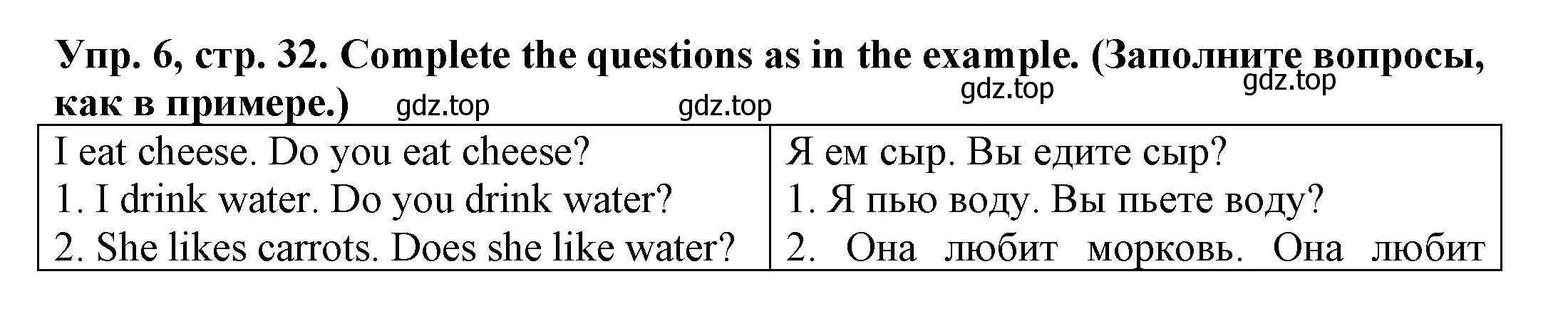 Решение номер 6 (страница 32) гдз по английскому языку 3 класс Юшина, грамматический тренажёр