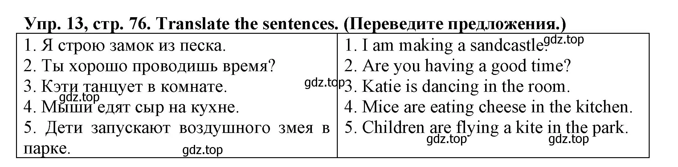 Решение номер 13 (страница 76) гдз по английскому языку 3 класс Юшина, грамматический тренажёр