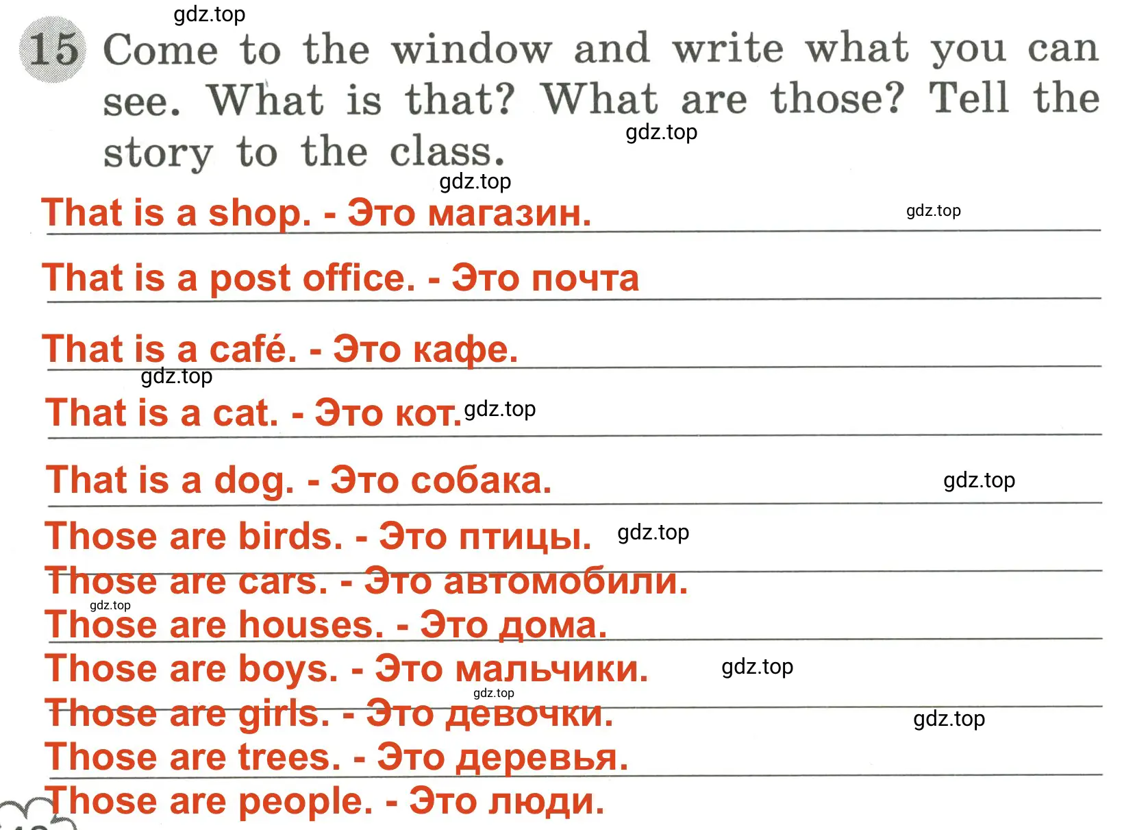 Решение 2. номер 15 (страница 48) гдз по английскому языку 3 класс Юшина, грамматический тренажёр