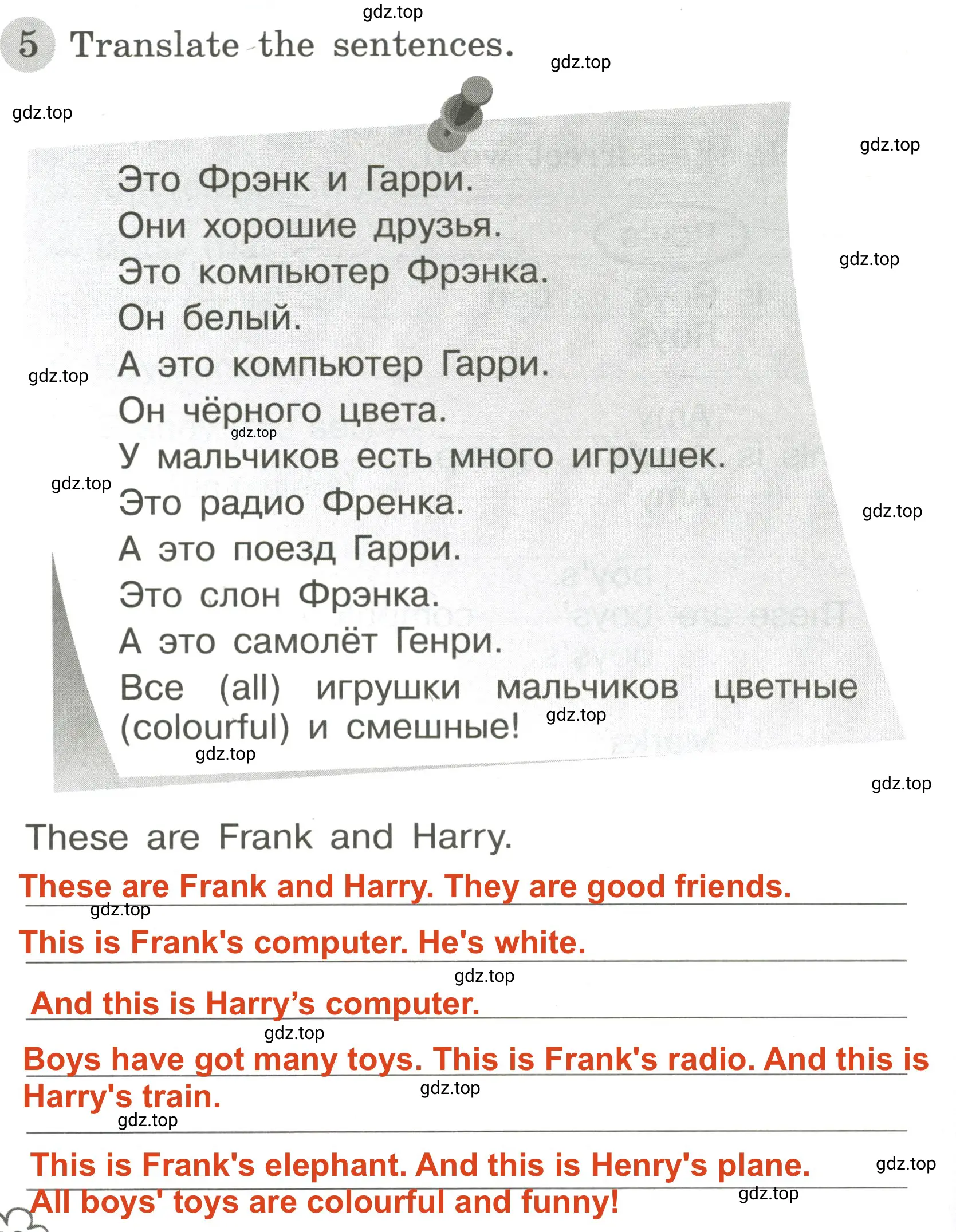 Решение 2. номер 5 (страница 40) гдз по английскому языку 3 класс Юшина, грамматический тренажёр