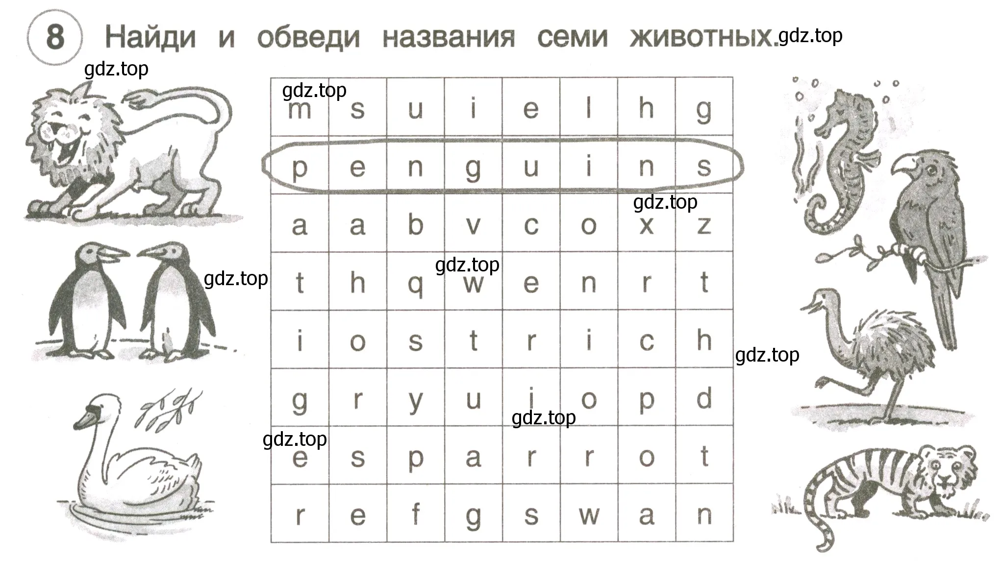 Условие номер 8 (страница 18) гдз по английскому языку 3 класс Комарова, Ларионова, рабочая тетрадь