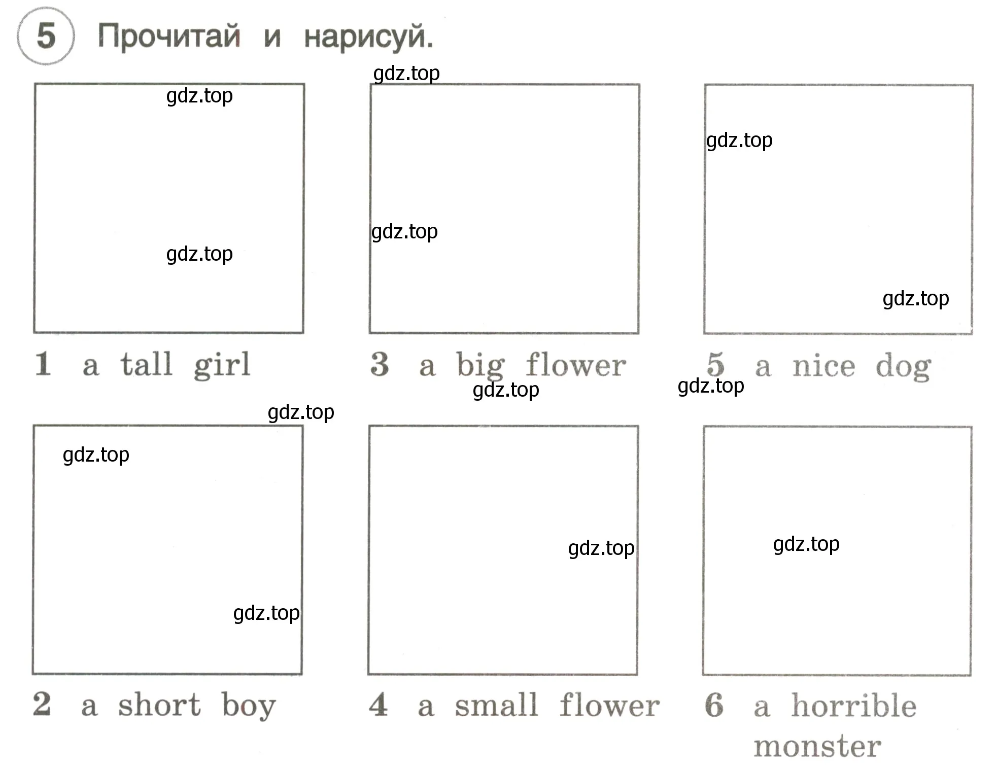 Условие номер 5 (страница 28) гдз по английскому языку 3 класс Комарова, Ларионова, рабочая тетрадь