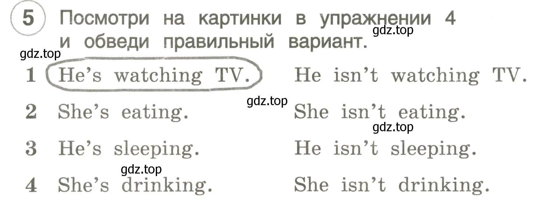 Условие номер 5 (страница 33) гдз по английскому языку 3 класс Комарова, Ларионова, рабочая тетрадь