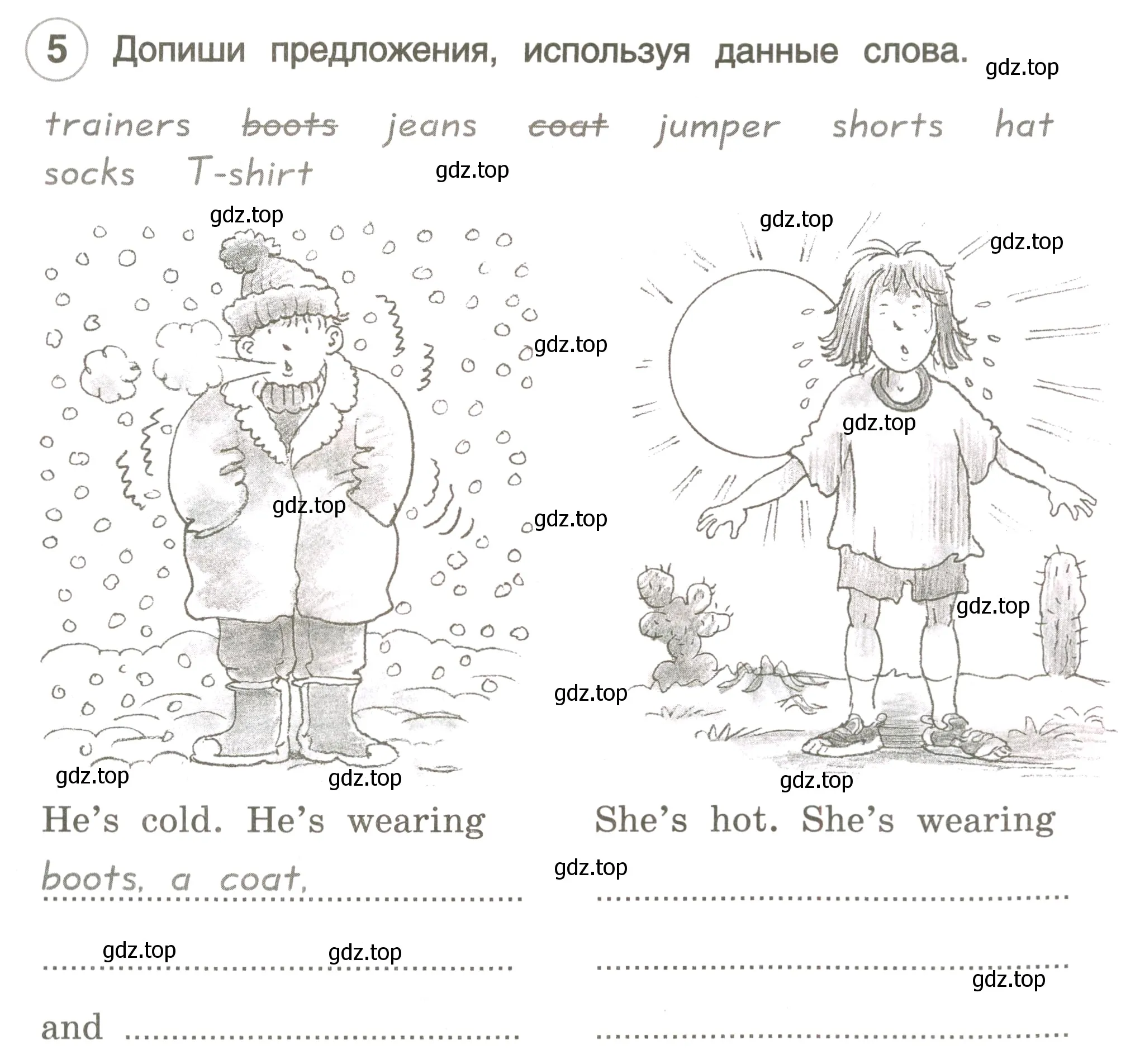 Условие номер 5 (страница 41) гдз по английскому языку 3 класс Комарова, Ларионова, рабочая тетрадь