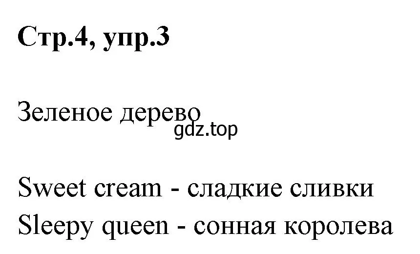 Решение номер 3 (страница 4) гдз по английскому языку 3 класс Комарова, Ларионова, рабочая тетрадь