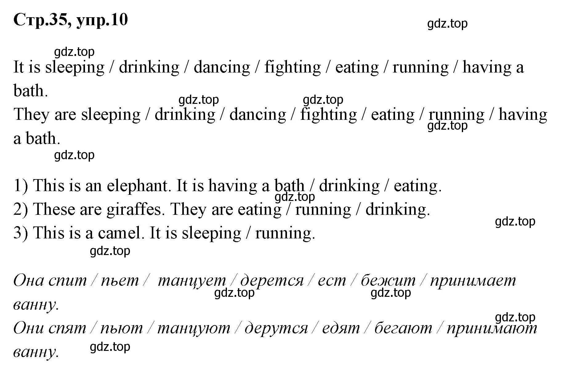 Решение номер 10 (страница 35) гдз по английскому языку 3 класс Комарова, Ларионова, рабочая тетрадь