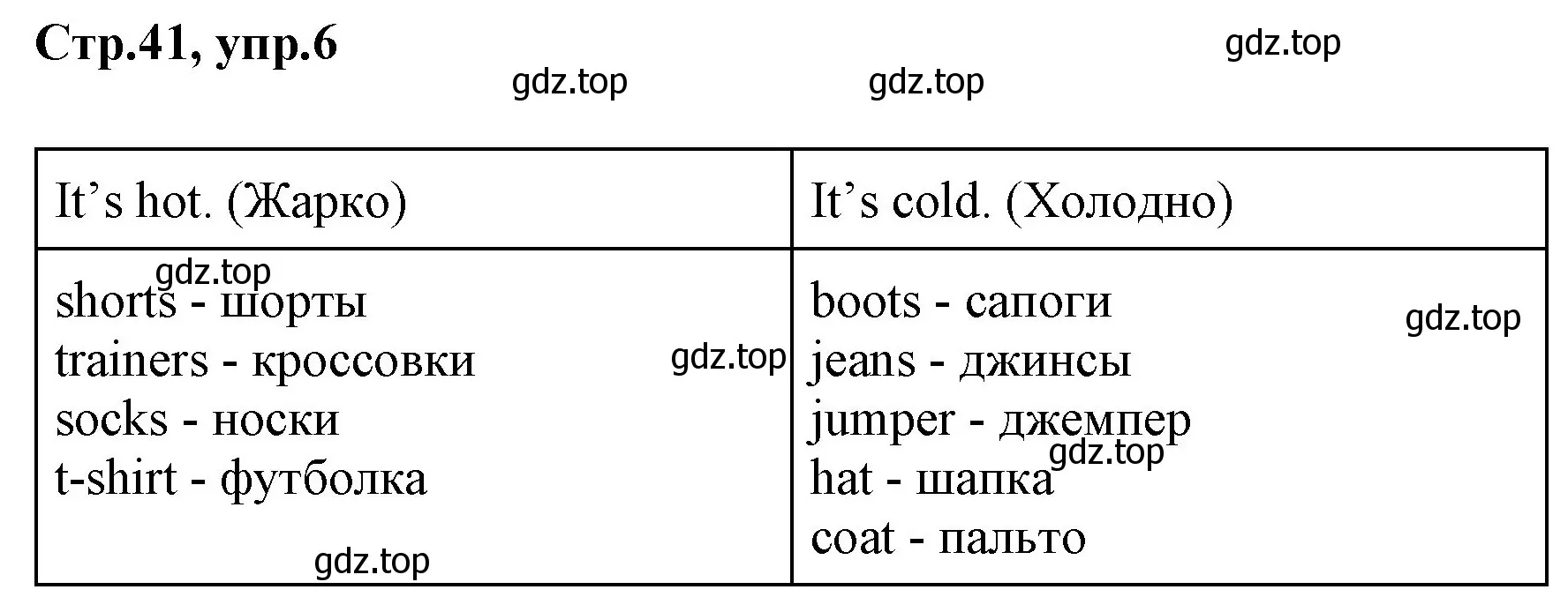 Решение номер 6 (страница 41) гдз по английскому языку 3 класс Комарова, Ларионова, рабочая тетрадь