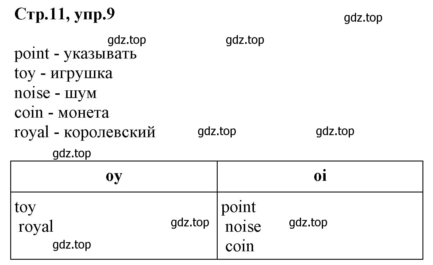 Решение номер 9 (страница 11) гдз по английскому языку 3 класс Комарова, Ларионова, учебник