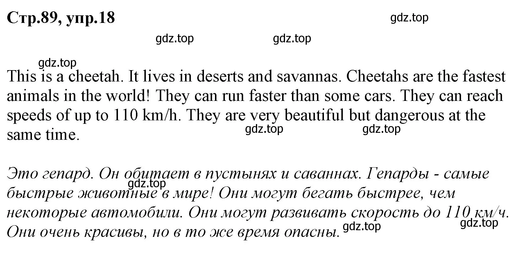 Решение номер 18 (страница 89) гдз по английскому языку 3 класс Комарова, Ларионова, учебник