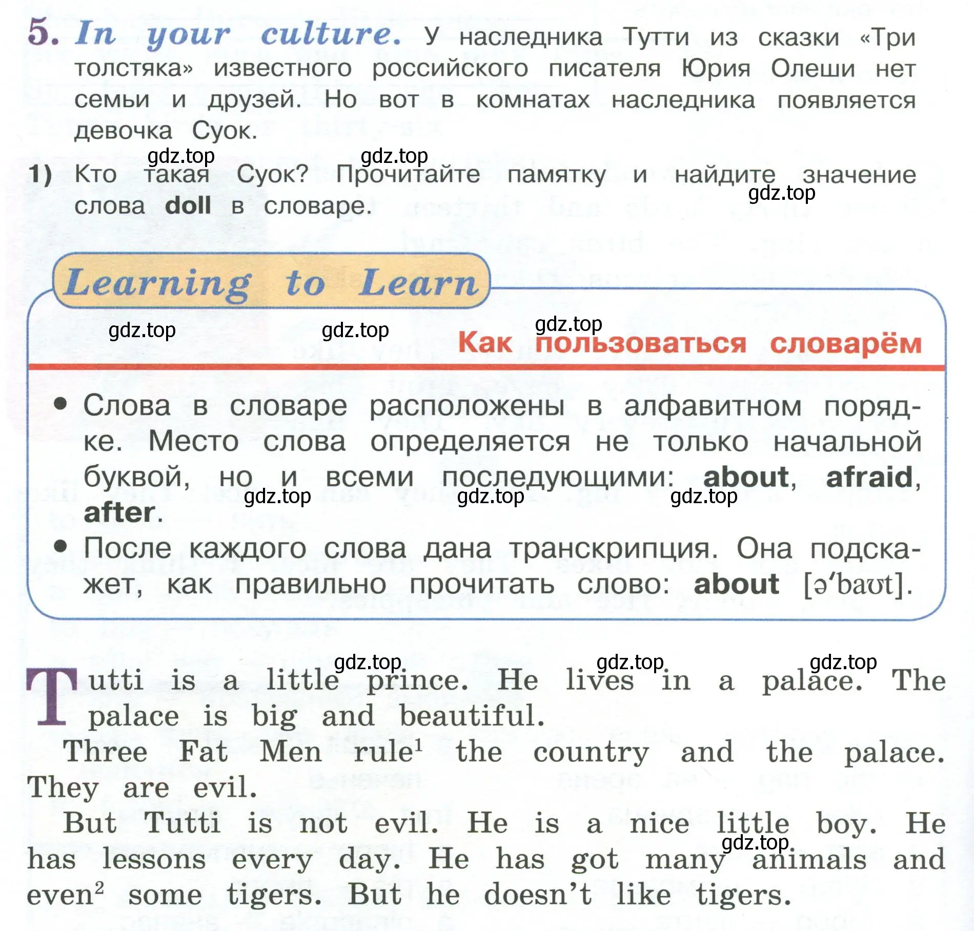 Условие номер 5 (страница 20) гдз по английскому языку 3 класс Кузовлев, Лапа, книга для чтения