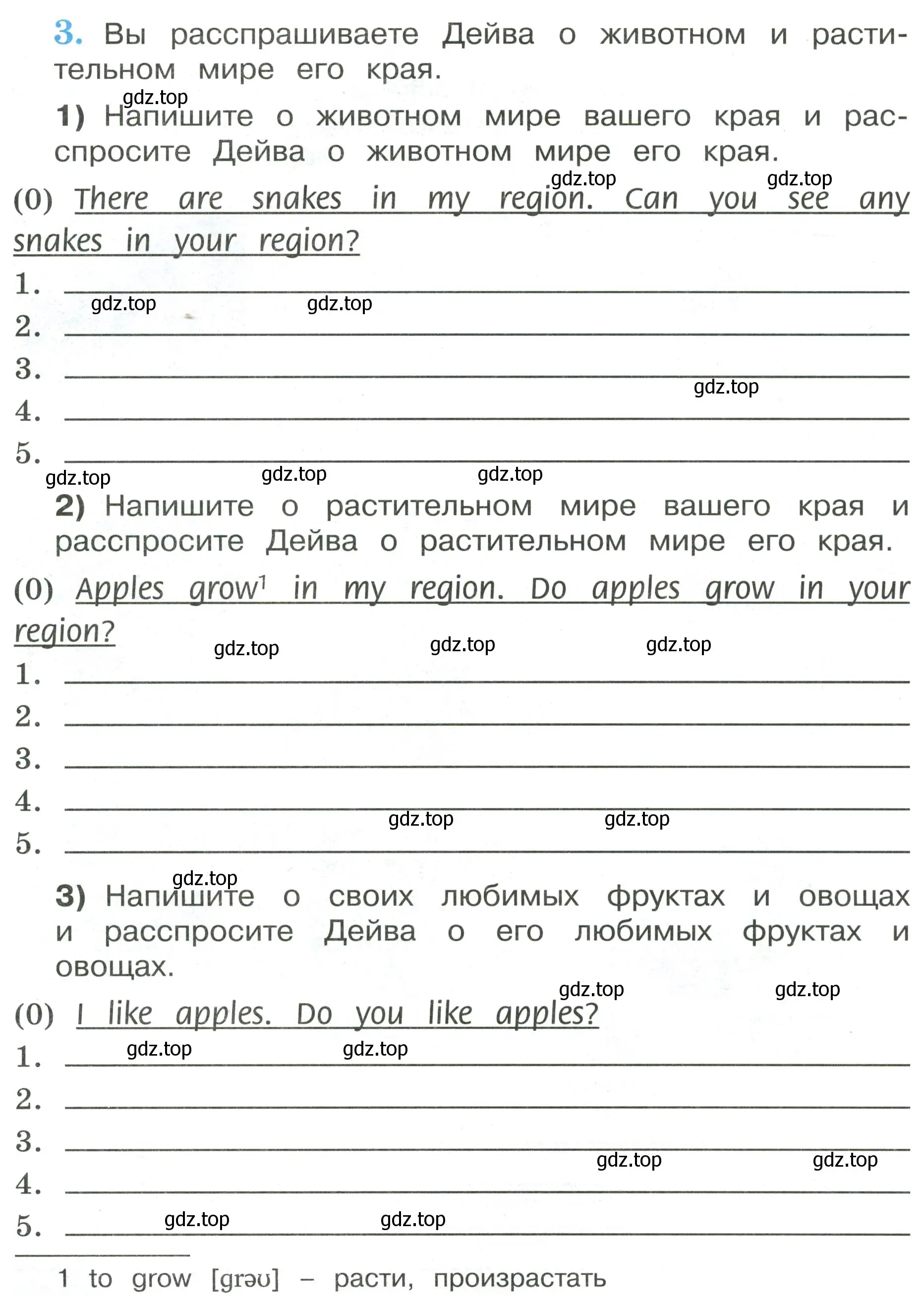 Условие номер 3 (страница 10) гдз по английскому языку 3 класс Кузовлев, Лапа, рабочая тетрадь