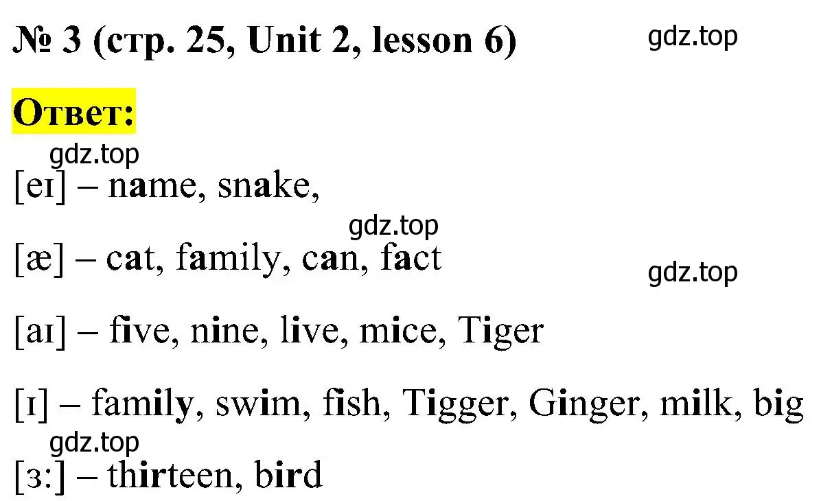 Решение номер 3 (страница 25) гдз по английскому языку 3 класс Кузовлев, Лапа, рабочая тетрадь