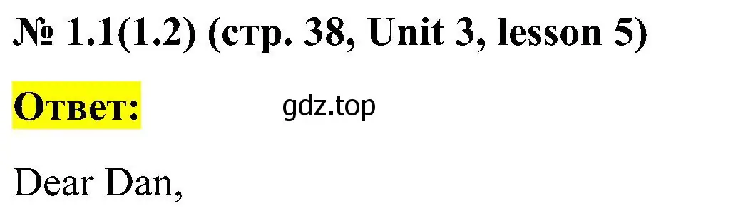 Решение номер 1 (страница 38) гдз по английскому языку 3 класс Кузовлев, Лапа, рабочая тетрадь