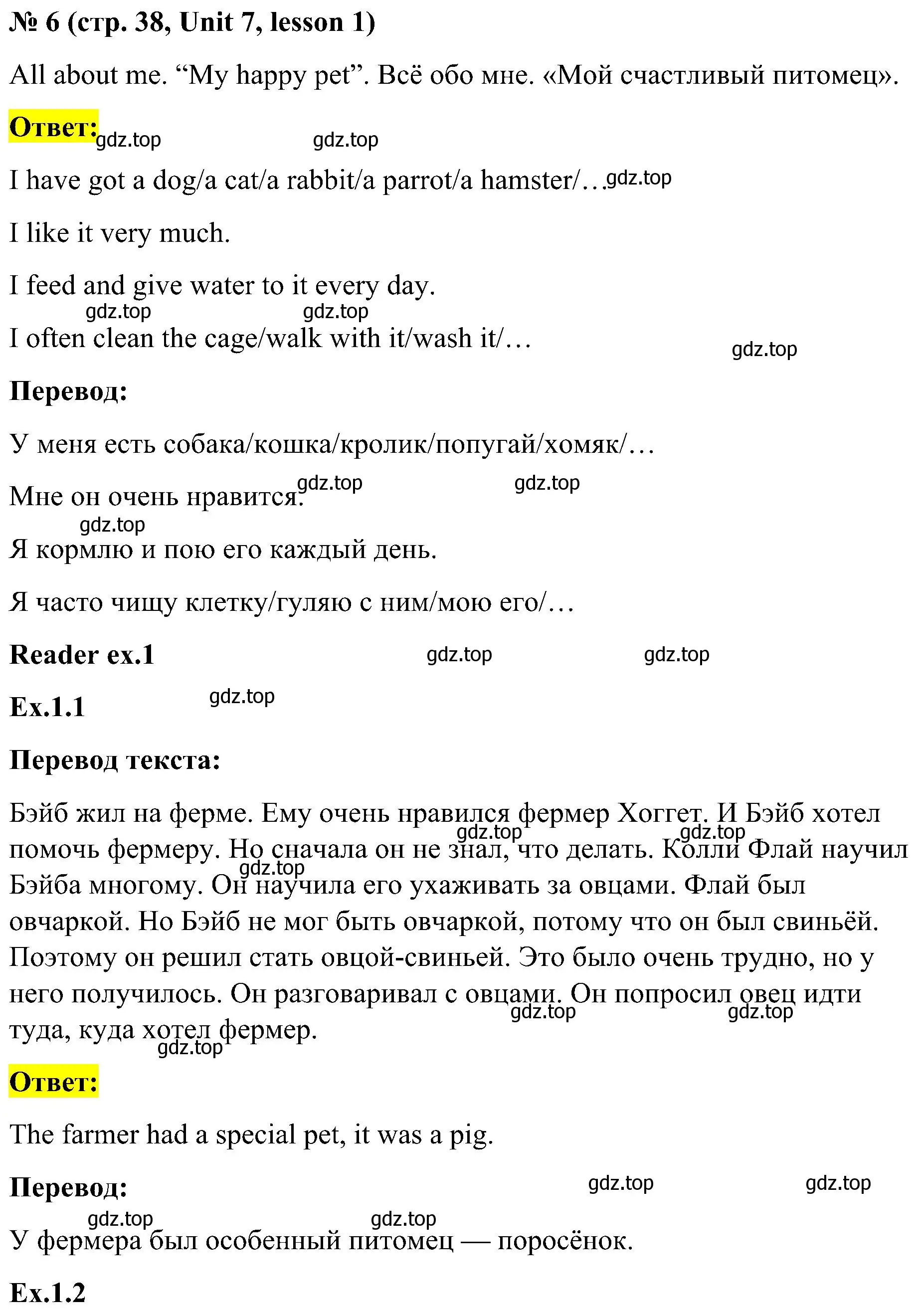 Решение номер 6 (страница 38) гдз по английскому языку 3 класс Кузовлев, Лапа, учебник 2 часть