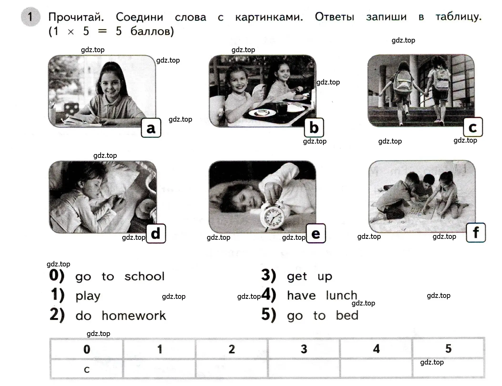 Условие номер 1 (страница 5) гдз по английскому языку 3 класс Покидова, контрольные задания