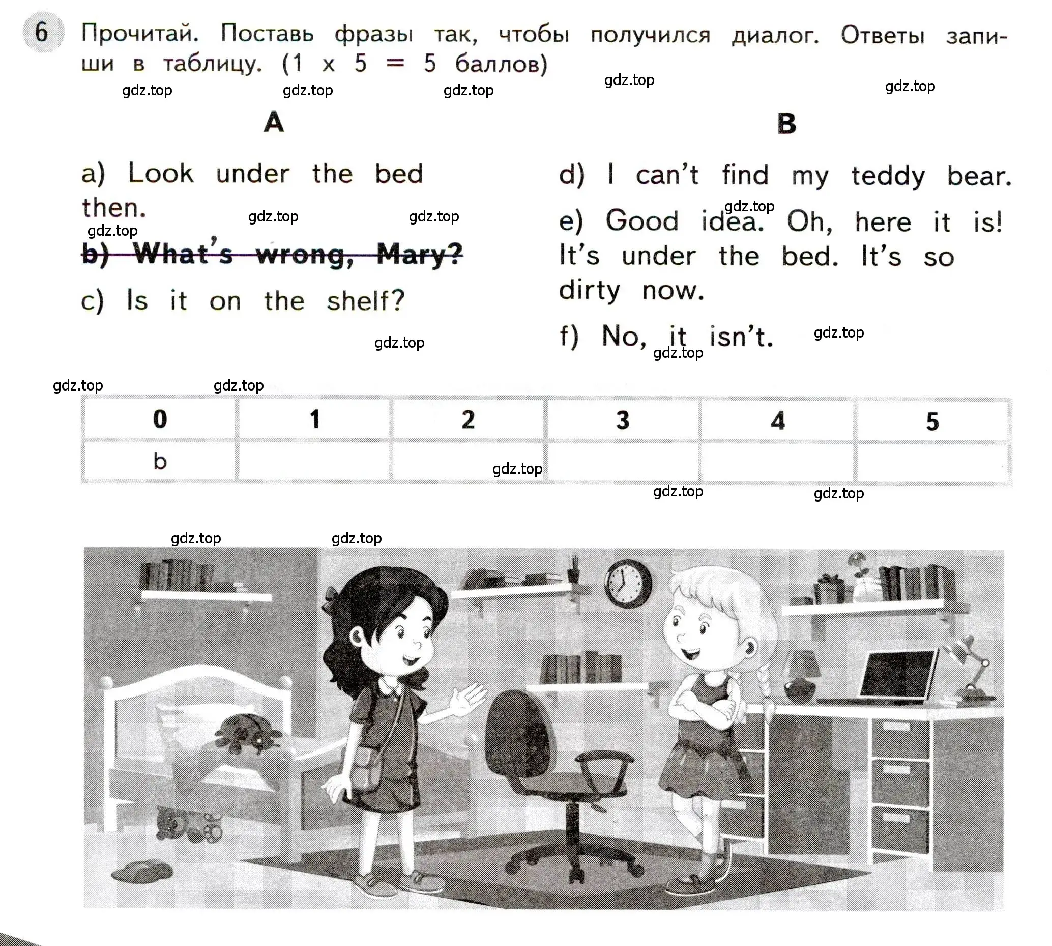 Условие номер 6 (страница 32) гдз по английскому языку 3 класс Покидова, контрольные задания