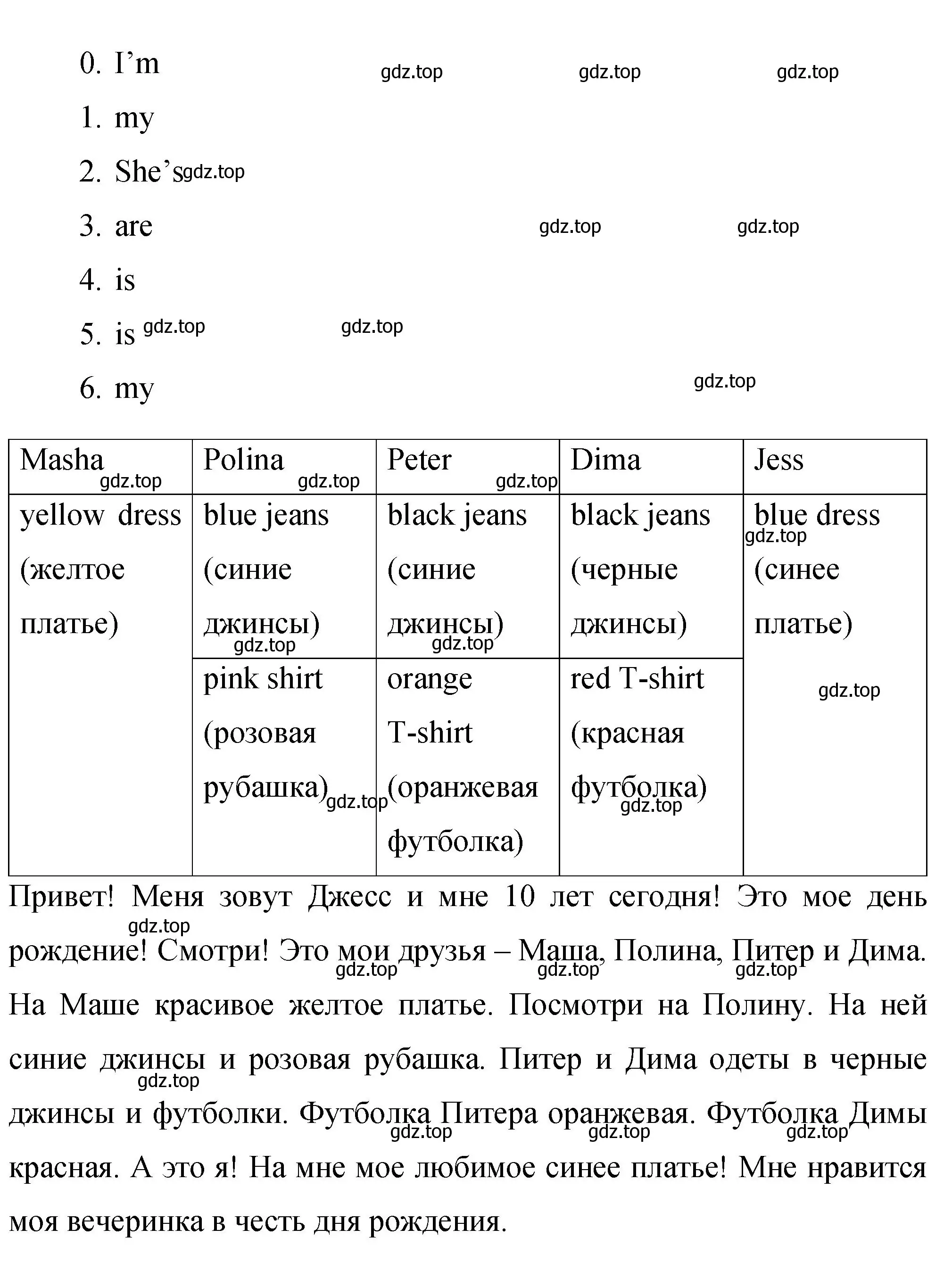 Решение номер 4 (страница 10) гдз по английскому языку 3 класс Покидова, контрольные задания