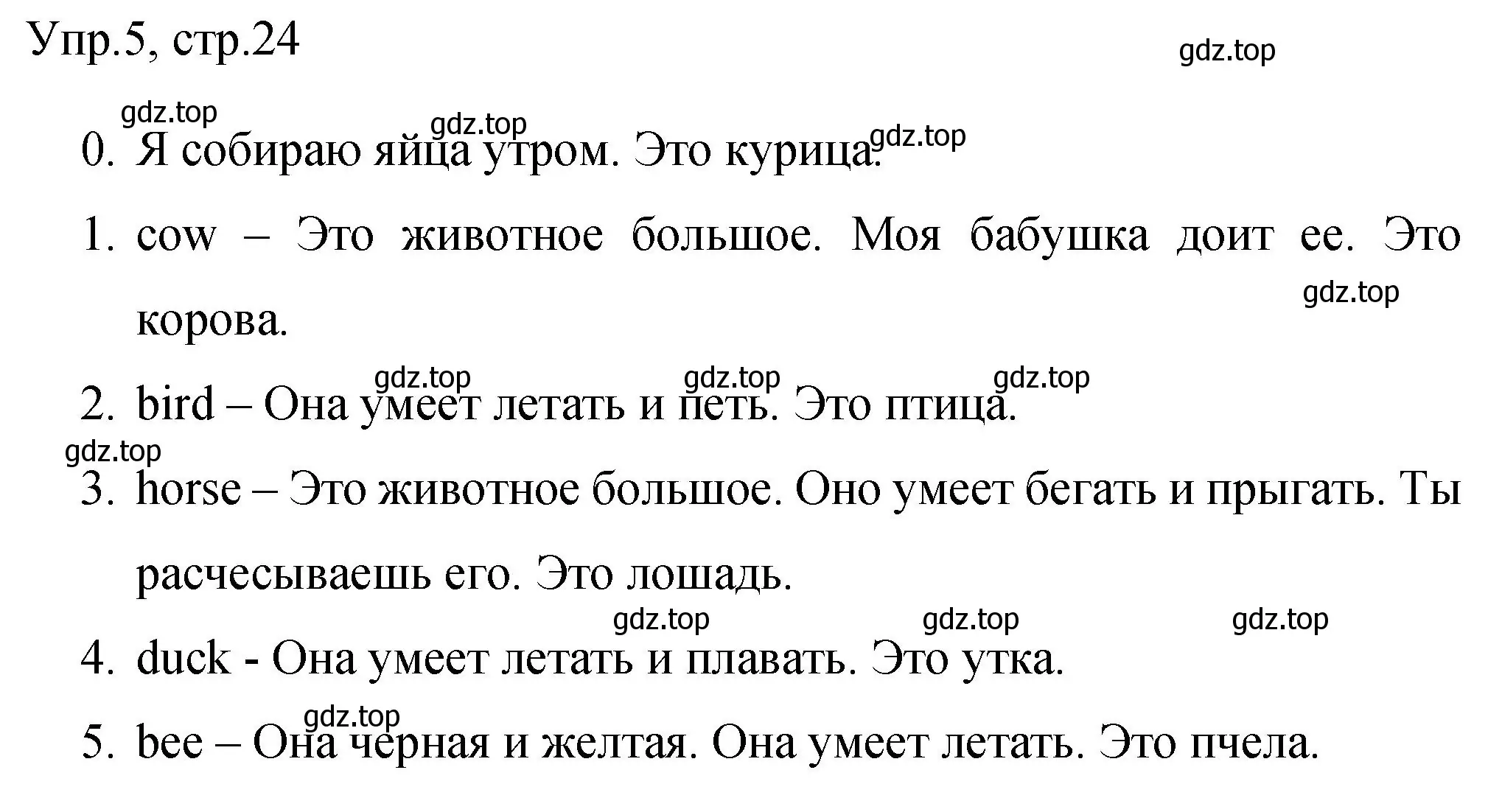 Решение номер 5 (страница 24) гдз по английскому языку 3 класс Покидова, контрольные задания