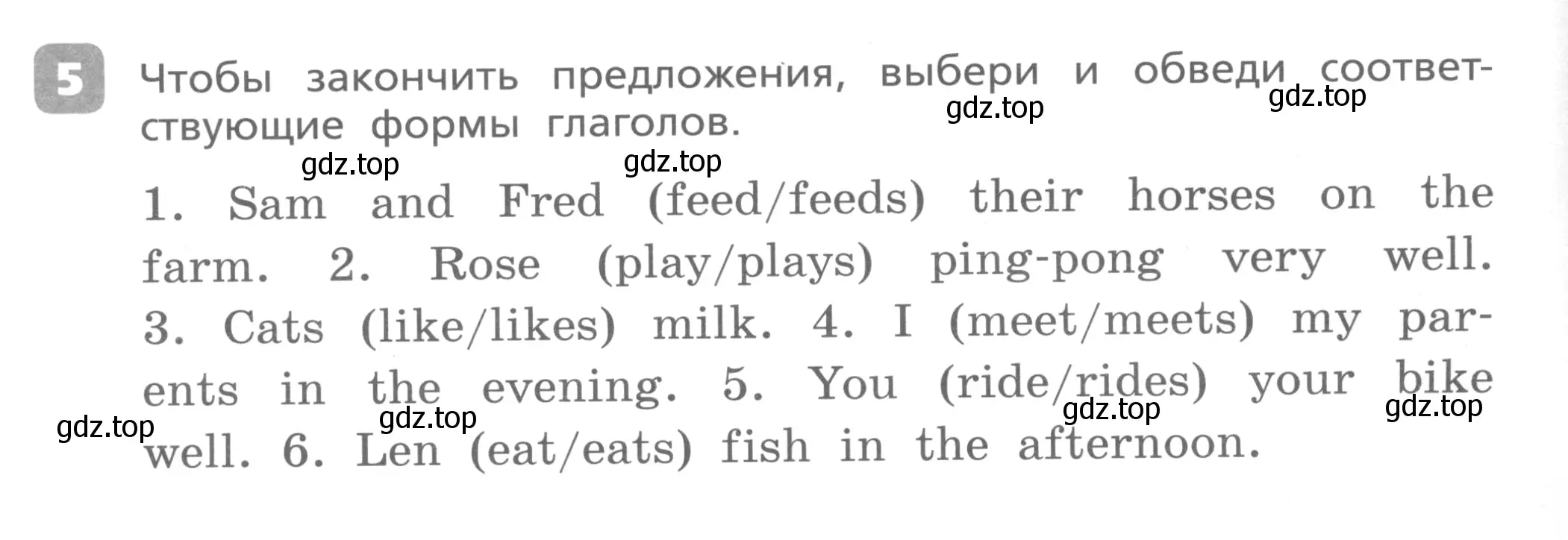 Условие номер 5 (страница 14) гдз по английскому языку 3 класс Афанасьева, Михеева, контрольные работы