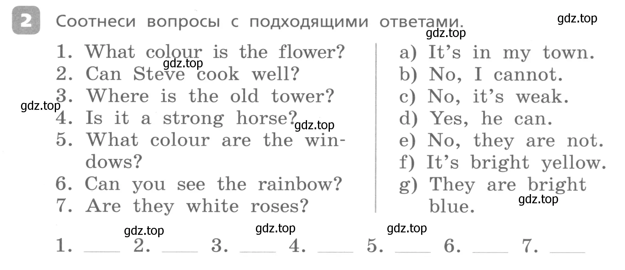 Условие номер 2 (страница 19) гдз по английскому языку 3 класс Афанасьева, Михеева, контрольные работы