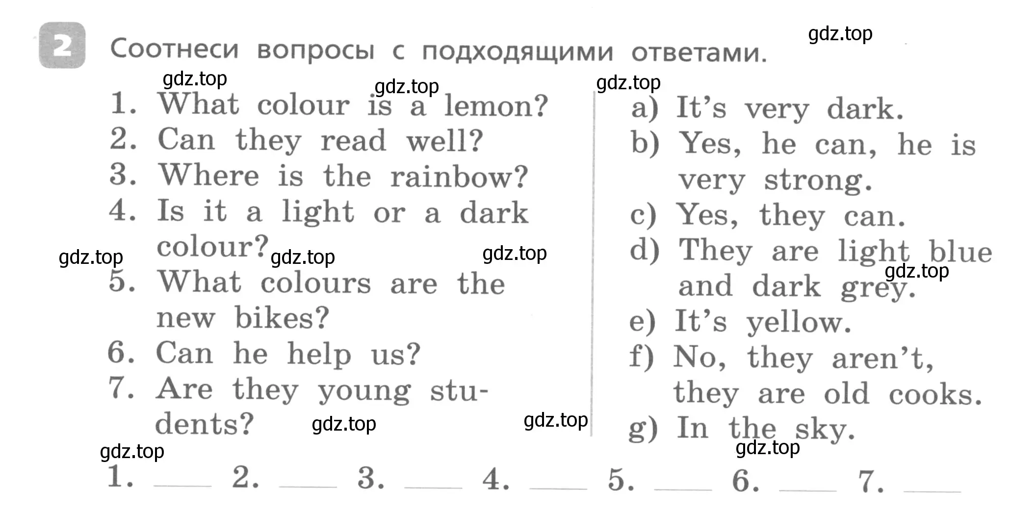 Условие номер 2 (страница 21) гдз по английскому языку 3 класс Афанасьева, Михеева, контрольные работы