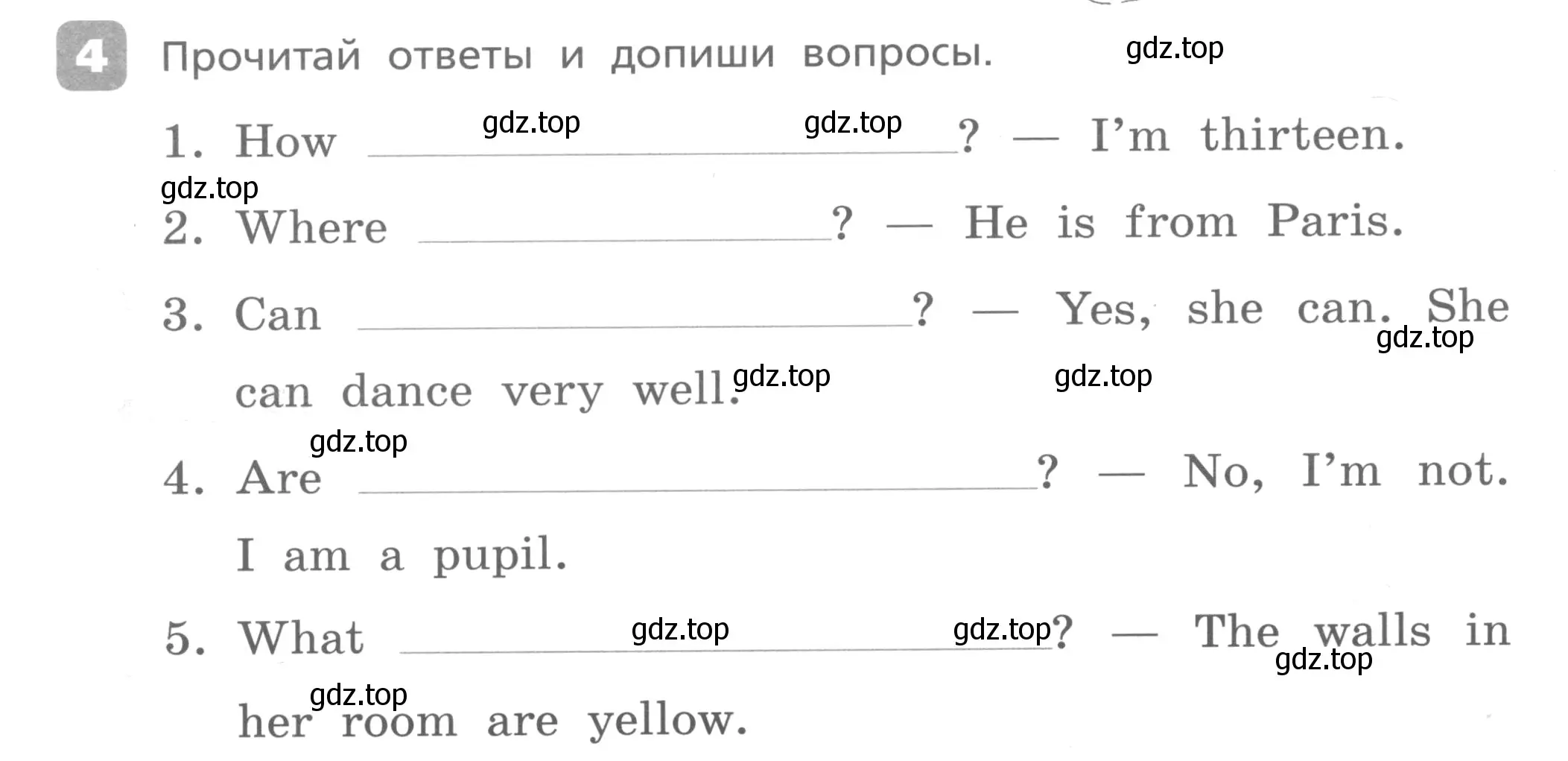 Условие номер 4 (страница 26) гдз по английскому языку 3 класс Афанасьева, Михеева, контрольные работы