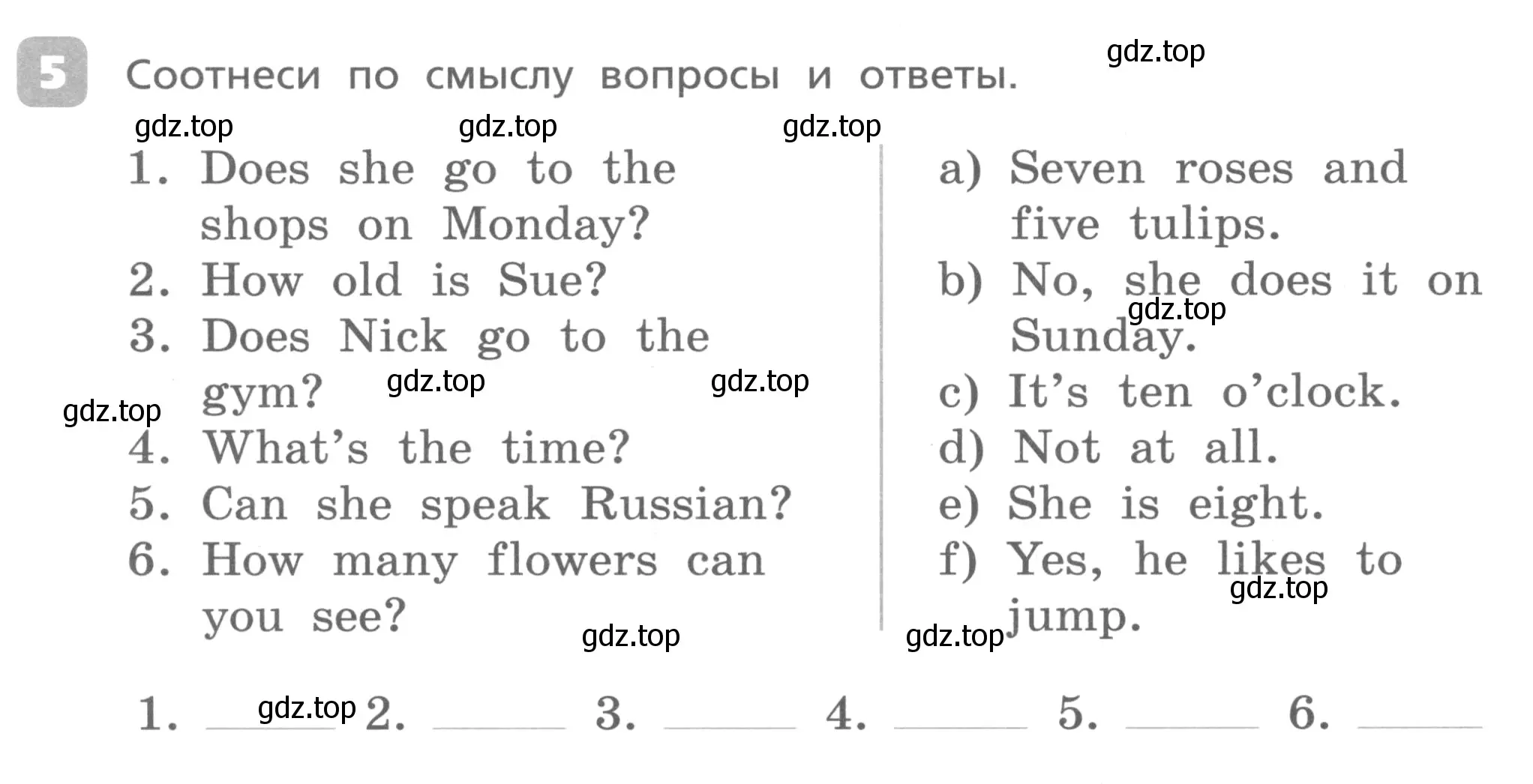 Условие номер 5 (страница 64) гдз по английскому языку 3 класс Афанасьева, Михеева, контрольные работы