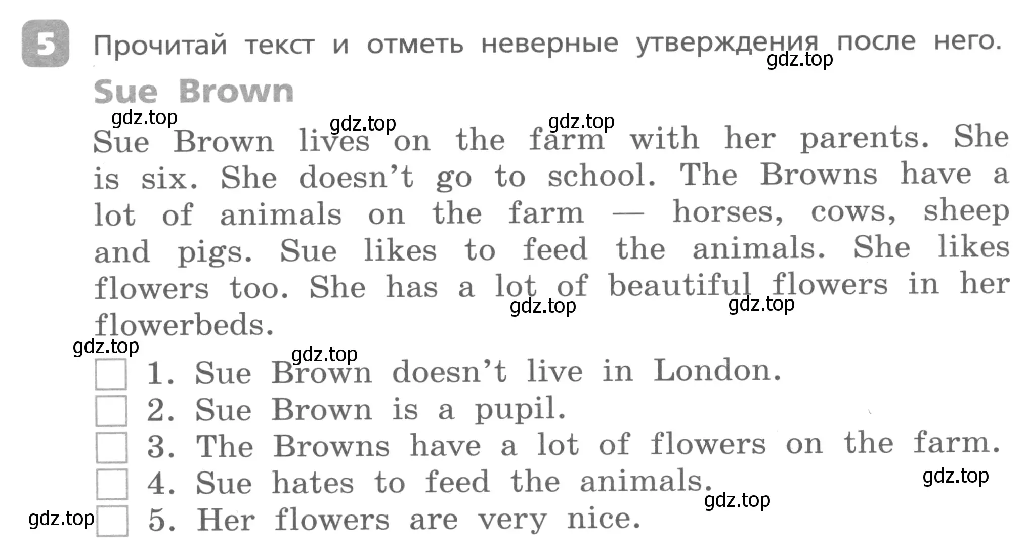 Условие номер 5 (страница 70) гдз по английскому языку 3 класс Афанасьева, Михеева, контрольные работы