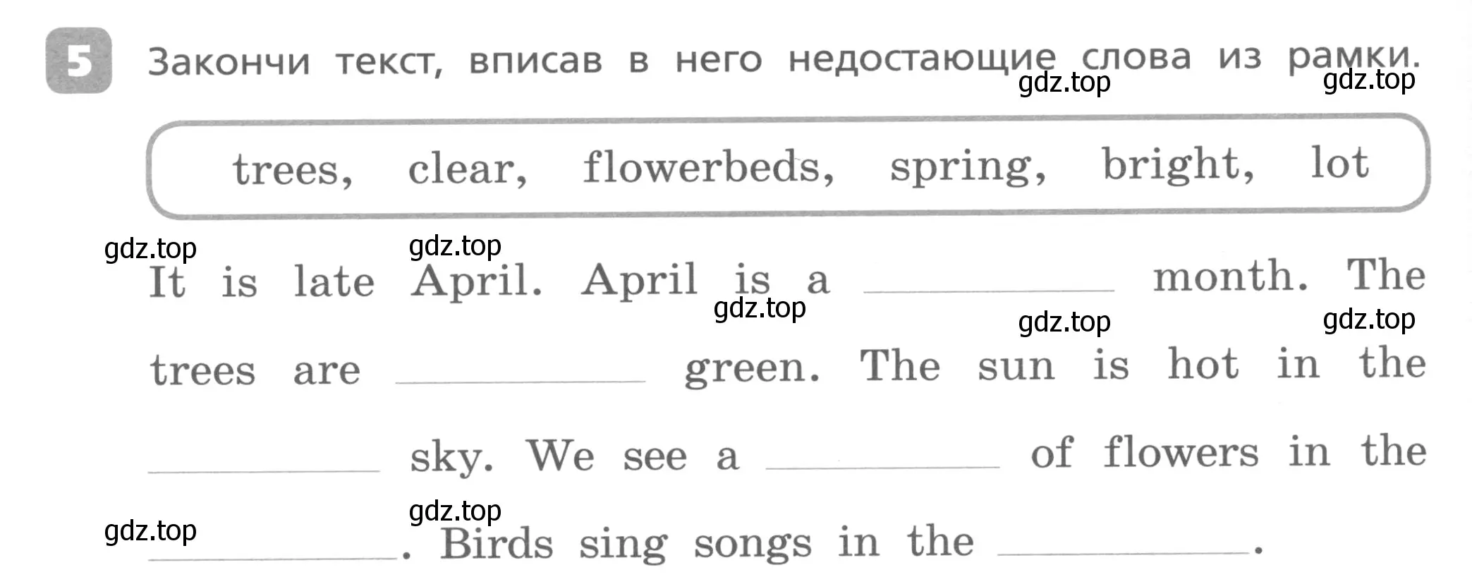 Условие номер 5 (страница 78) гдз по английскому языку 3 класс Афанасьева, Михеева, контрольные работы