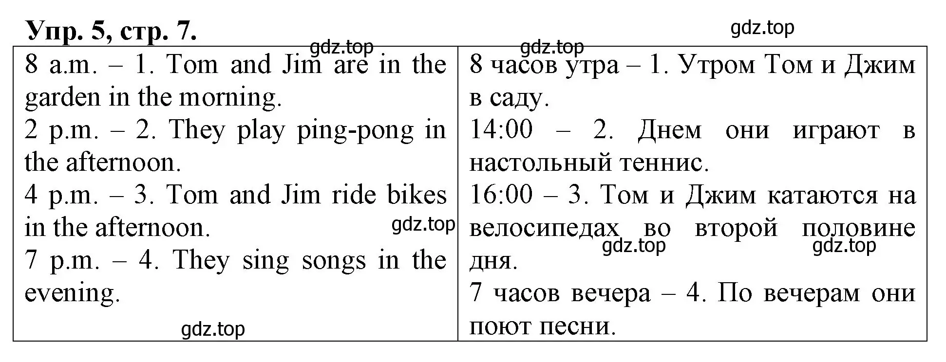 Решение номер 5 (страница 7) гдз по английскому языку 3 класс Афанасьева, Михеева, контрольные работы