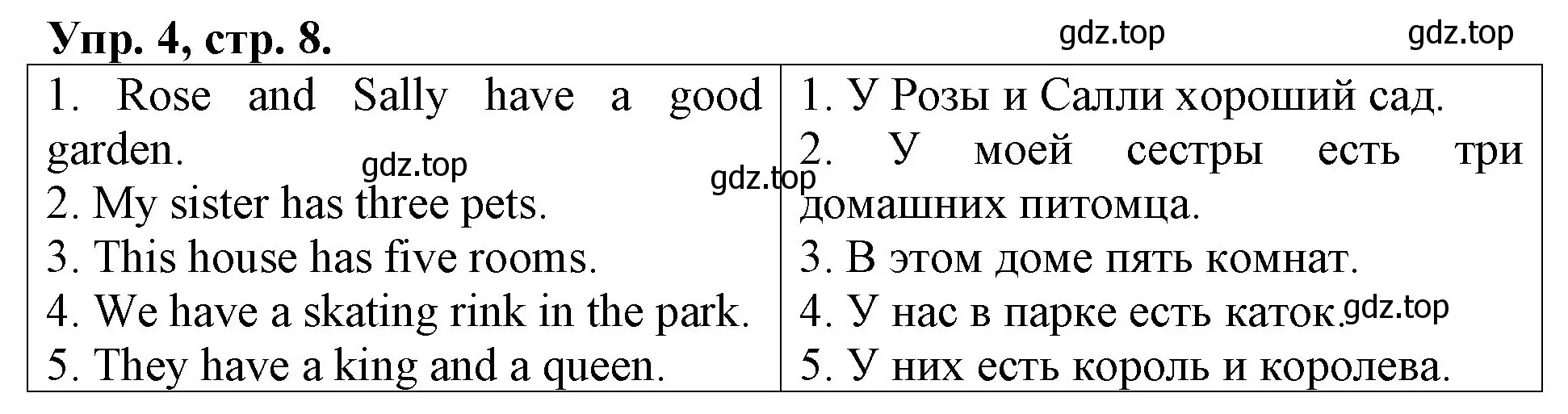 Решение номер 4 (страница 8) гдз по английскому языку 3 класс Афанасьева, Михеева, контрольные работы