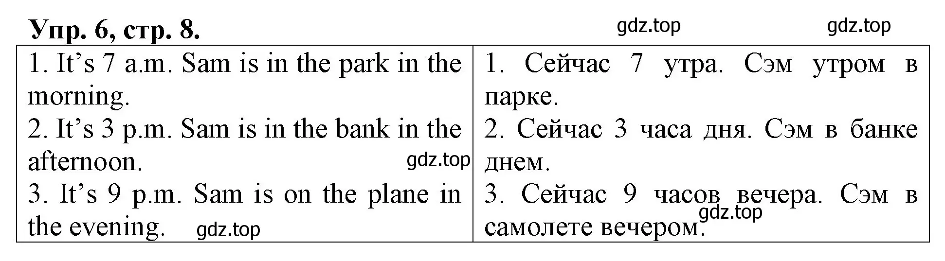 Решение номер 6 (страница 8) гдз по английскому языку 3 класс Афанасьева, Михеева, контрольные работы