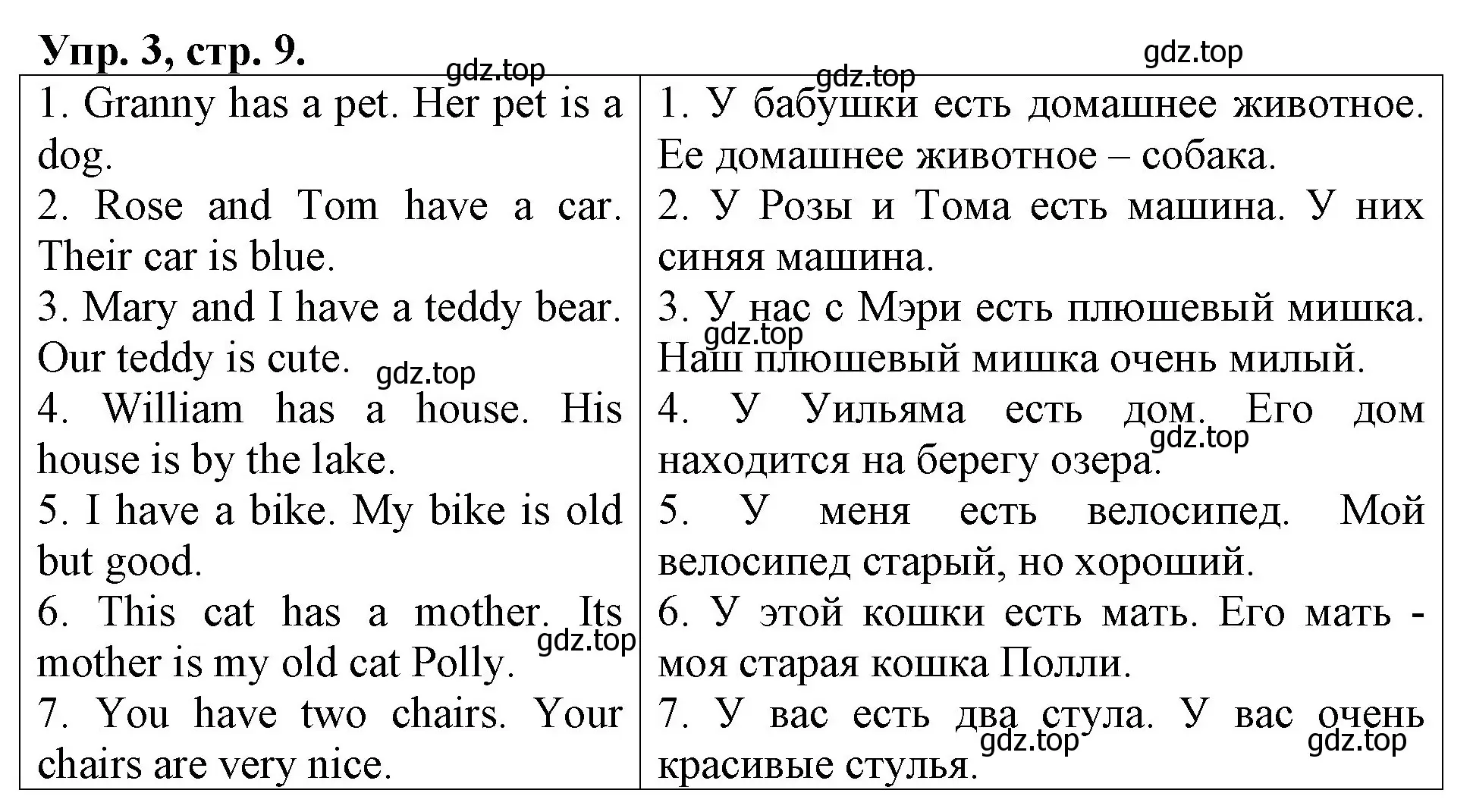 Решение номер 3 (страница 9) гдз по английскому языку 3 класс Афанасьева, Михеева, контрольные работы