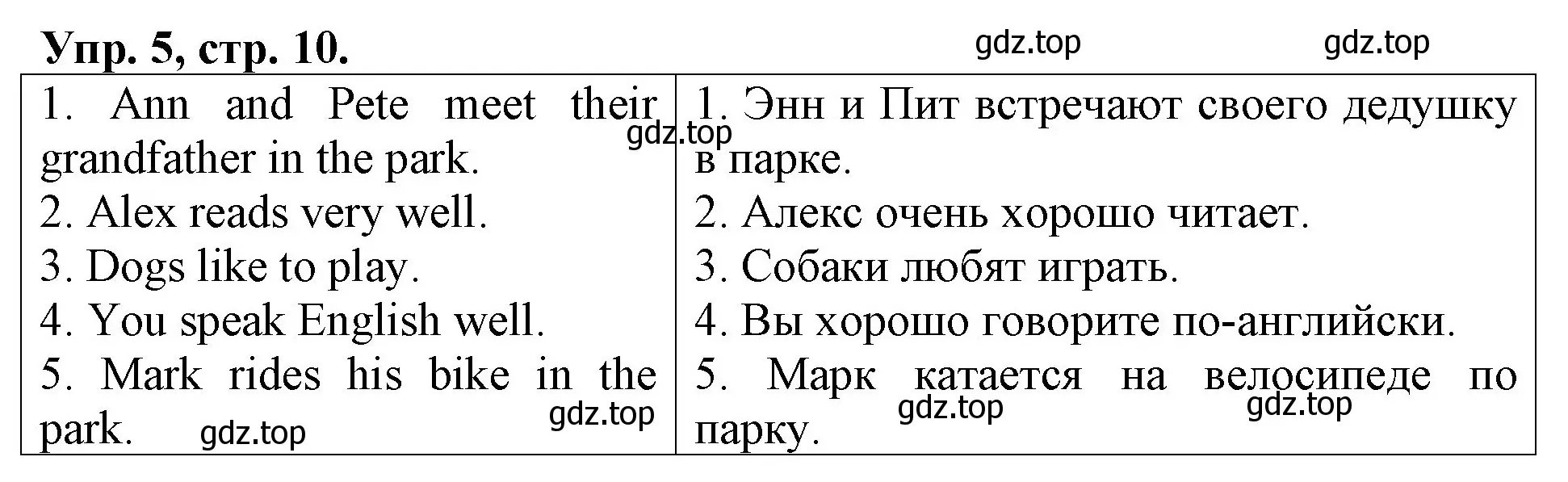 Решение номер 5 (страница 10) гдз по английскому языку 3 класс Афанасьева, Михеева, контрольные работы