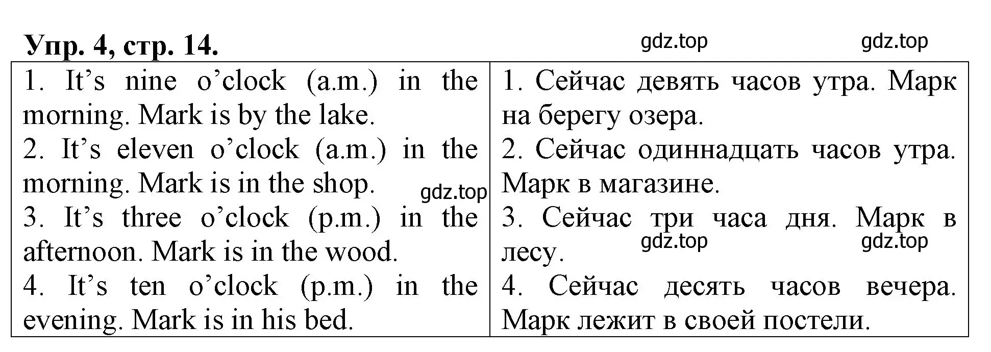 Решение номер 4 (страница 14) гдз по английскому языку 3 класс Афанасьева, Михеева, контрольные работы