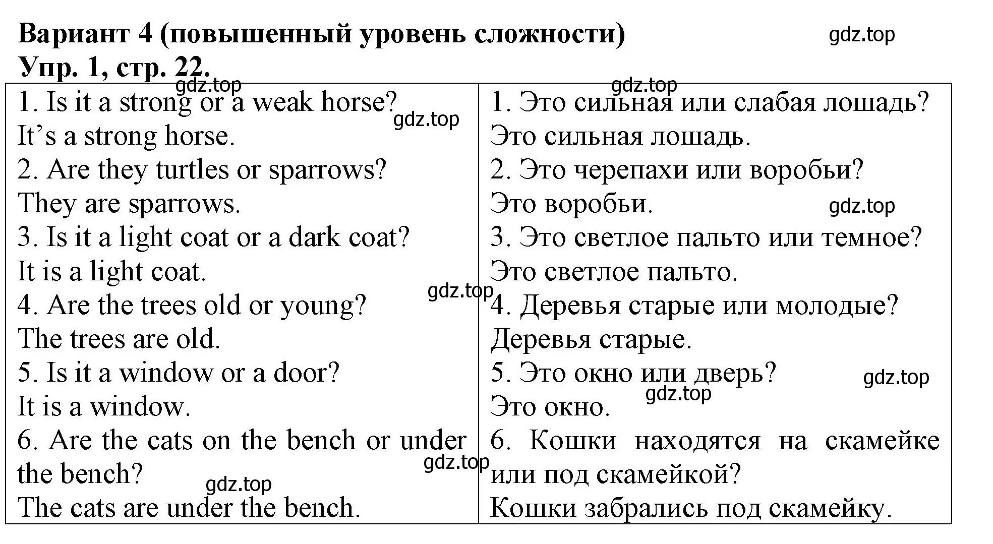 Решение номер 1 (страница 22) гдз по английскому языку 3 класс Афанасьева, Михеева, контрольные работы