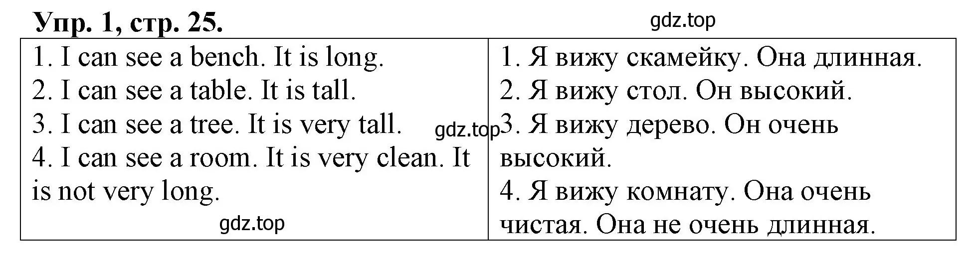 Решение номер 1 (страница 25) гдз по английскому языку 3 класс Афанасьева, Михеева, контрольные работы